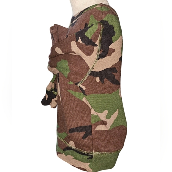 Polo Ralph Lauren Camo Sweatshirt Toddler Boys Green Brown Crew Pullover Sz 2T - Picture 4 of 9